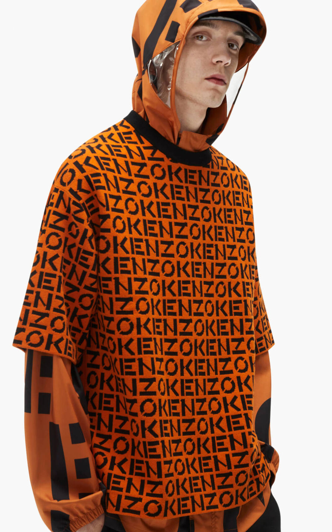 Kenzo Sport oversize monogram Puloveri Muške - Tamno Narančaste - Hrvatska TCEFJG347